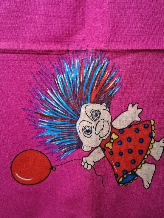 Troll Fabric Pink California Trolls Marcus Bros Sewing Material 1 Yard x 45.5" - Picture 11 of 13